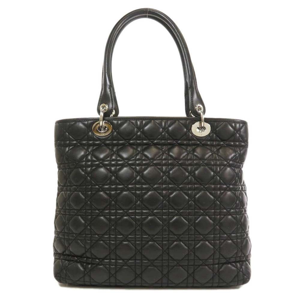 Dior   Black Lady 2way Cannage Christian stitching Black